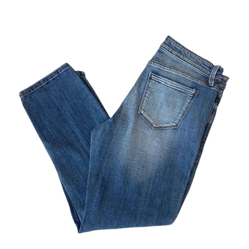 Cosmic Blue Love Distressed Straight Leg Blue Jeans - Size 31